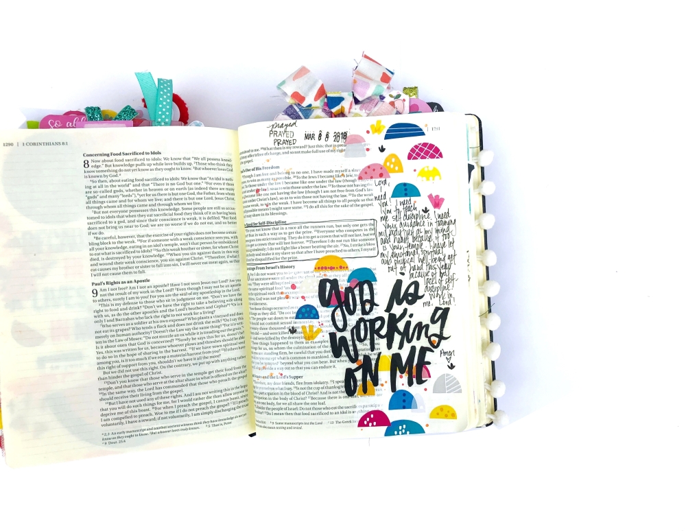 God is Working on Me Bible Journaling Page