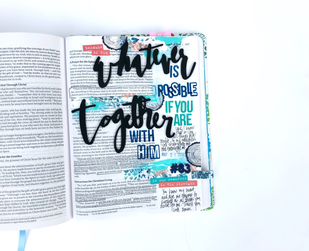Whatever is Possible If You Are Together With Him - Bible Journaling Page
