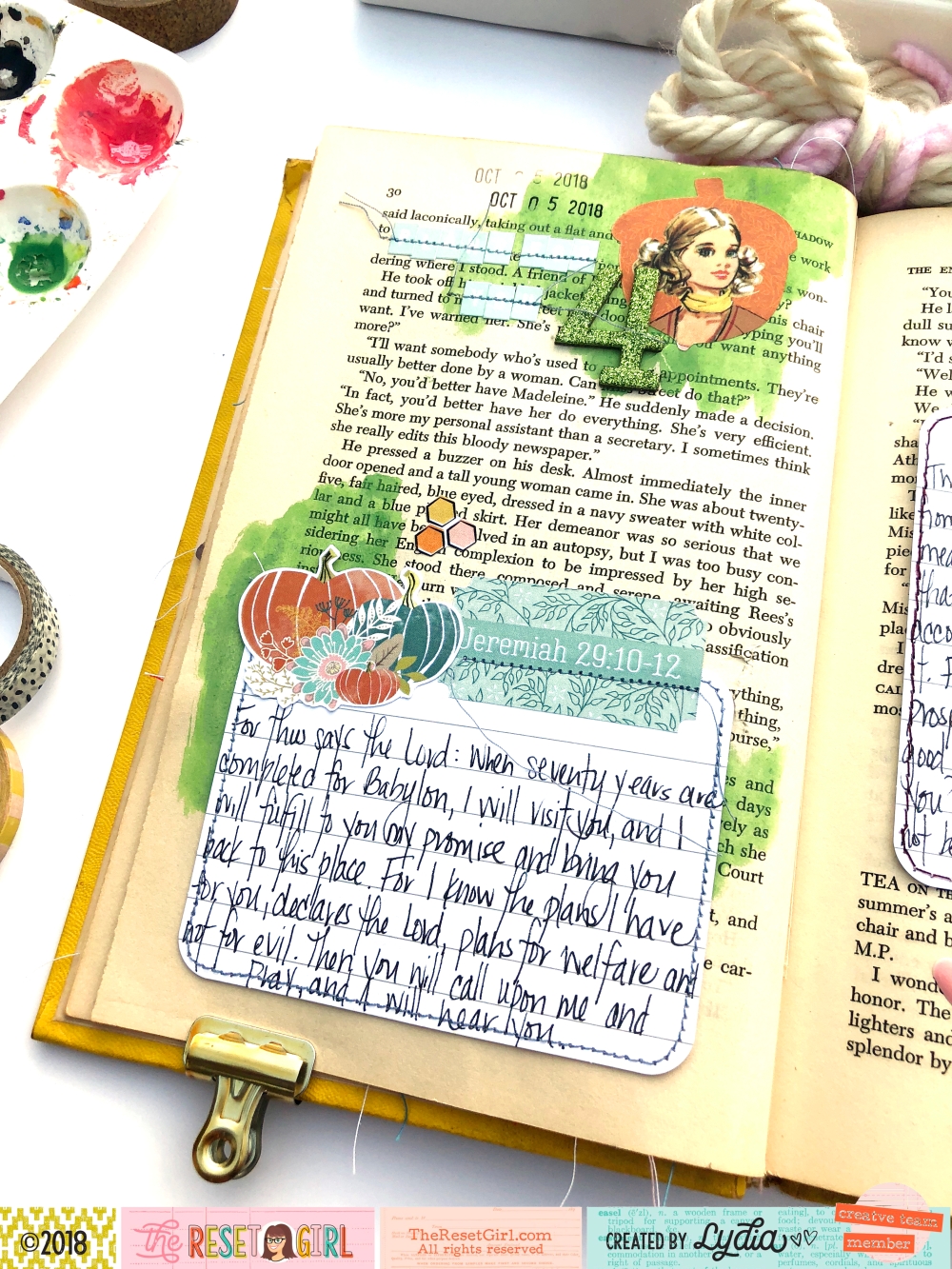 The Reset Girl October 2018 Faithful Life Challenge Altered Book - Lydia Cost